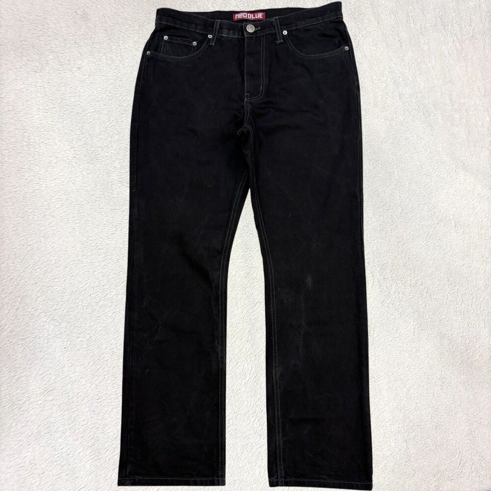 Neo Blue Straight Fit Jeans Men’s 34x30 Dark Wash Denim Made USA Grunge skater